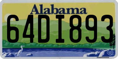AL license plate 64DI893