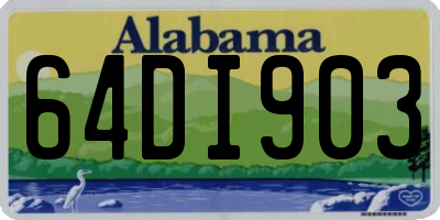 AL license plate 64DI903