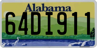 AL license plate 64DI911