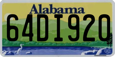 AL license plate 64DI920