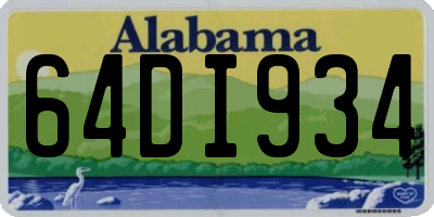 AL license plate 64DI934