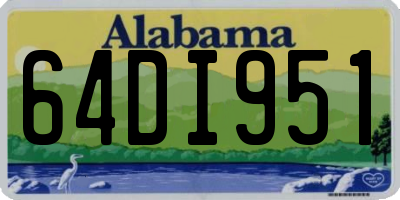 AL license plate 64DI951