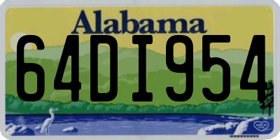AL license plate 64DI954