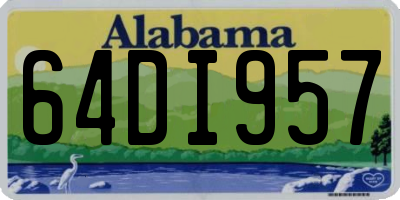 AL license plate 64DI957