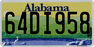 AL license plate 64DI958