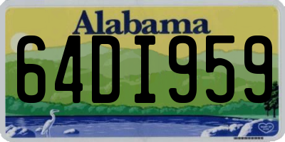 AL license plate 64DI959