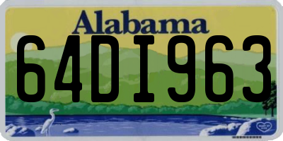 AL license plate 64DI963