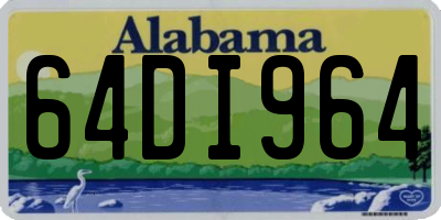 AL license plate 64DI964