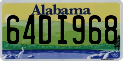 AL license plate 64DI968