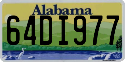AL license plate 64DI977