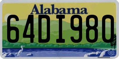 AL license plate 64DI980