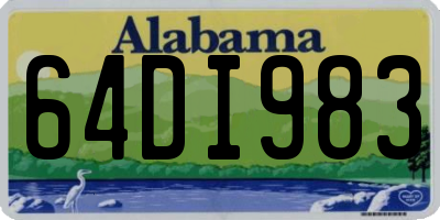AL license plate 64DI983