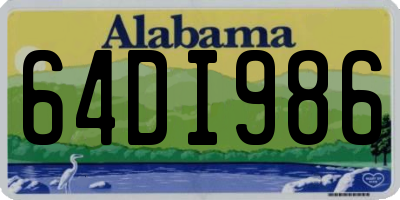 AL license plate 64DI986