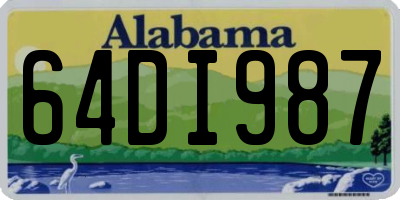 AL license plate 64DI987