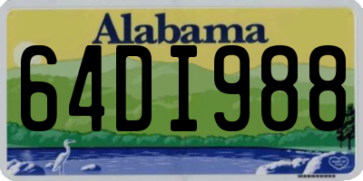 AL license plate 64DI988