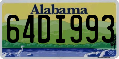 AL license plate 64DI993
