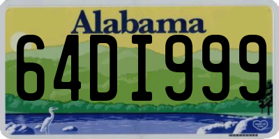 AL license plate 64DI999