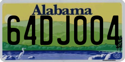 AL license plate 64DJ004
