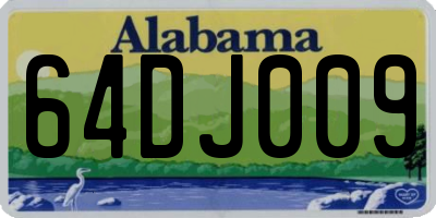 AL license plate 64DJ009