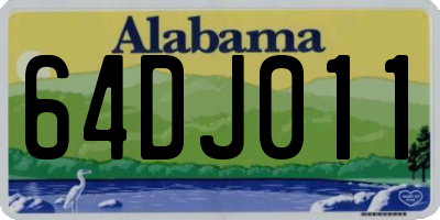 AL license plate 64DJ011