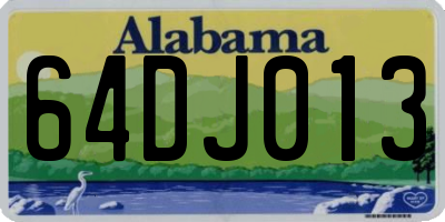 AL license plate 64DJ013