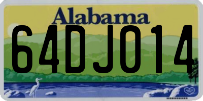 AL license plate 64DJ014