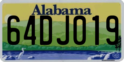 AL license plate 64DJ019