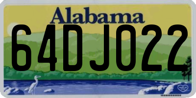 AL license plate 64DJ022