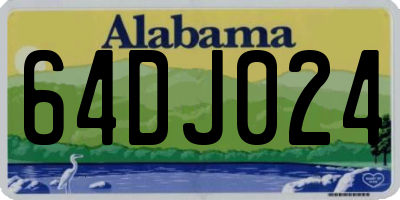 AL license plate 64DJ024
