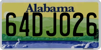 AL license plate 64DJ026
