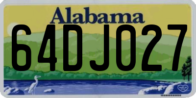 AL license plate 64DJ027