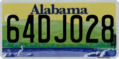 AL license plate 64DJ028