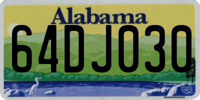 AL license plate 64DJ030