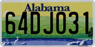 AL license plate 64DJ031