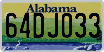 AL license plate 64DJ033