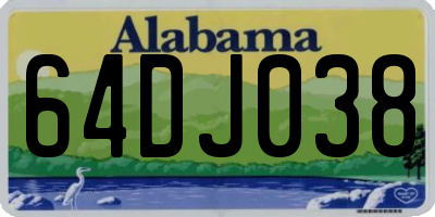 AL license plate 64DJ038