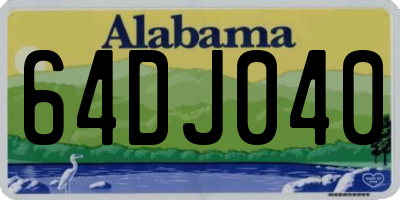 AL license plate 64DJ040