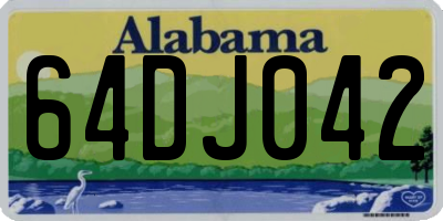 AL license plate 64DJ042