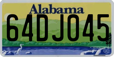 AL license plate 64DJ045