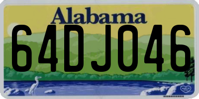 AL license plate 64DJ046