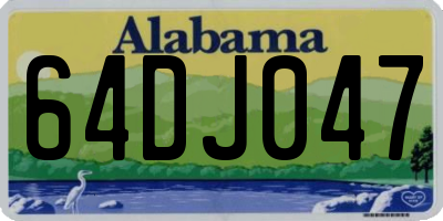 AL license plate 64DJ047