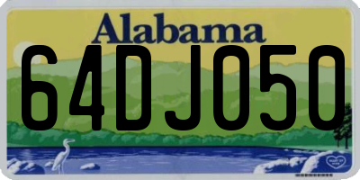 AL license plate 64DJ050