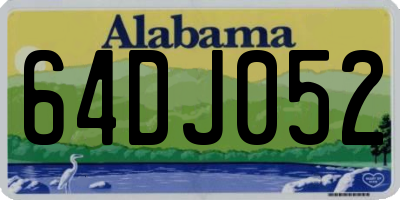 AL license plate 64DJ052