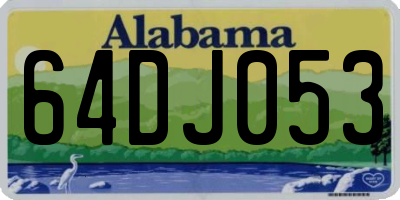AL license plate 64DJ053