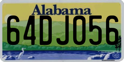 AL license plate 64DJ056