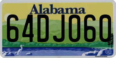 AL license plate 64DJ060
