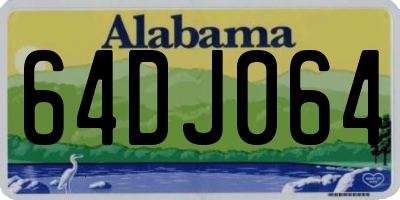 AL license plate 64DJ064