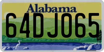 AL license plate 64DJ065