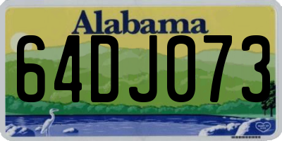 AL license plate 64DJ073