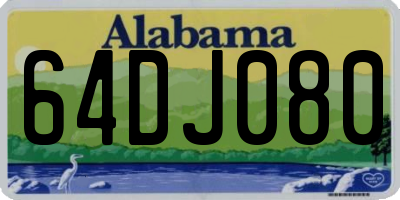 AL license plate 64DJ080